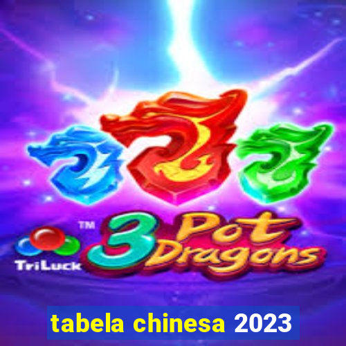 tabela chinesa 2023